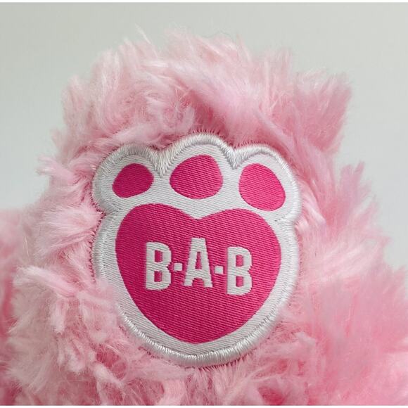 Build A Bear Plush Teddy Pink Soft Heart Nose Stuffed Animal Kitty White Scruffy - Picture 6 of 11